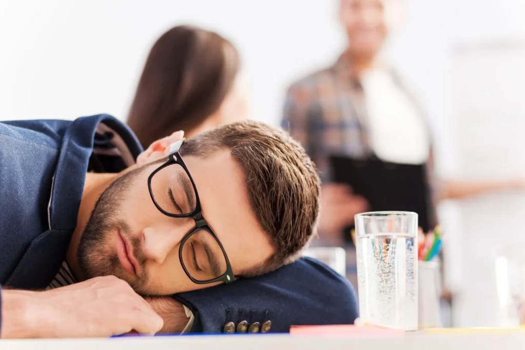 Tired businessman.